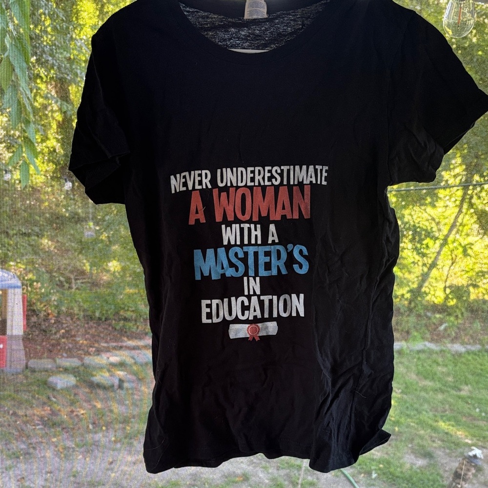 Black Graphic Teacher T-Shirt